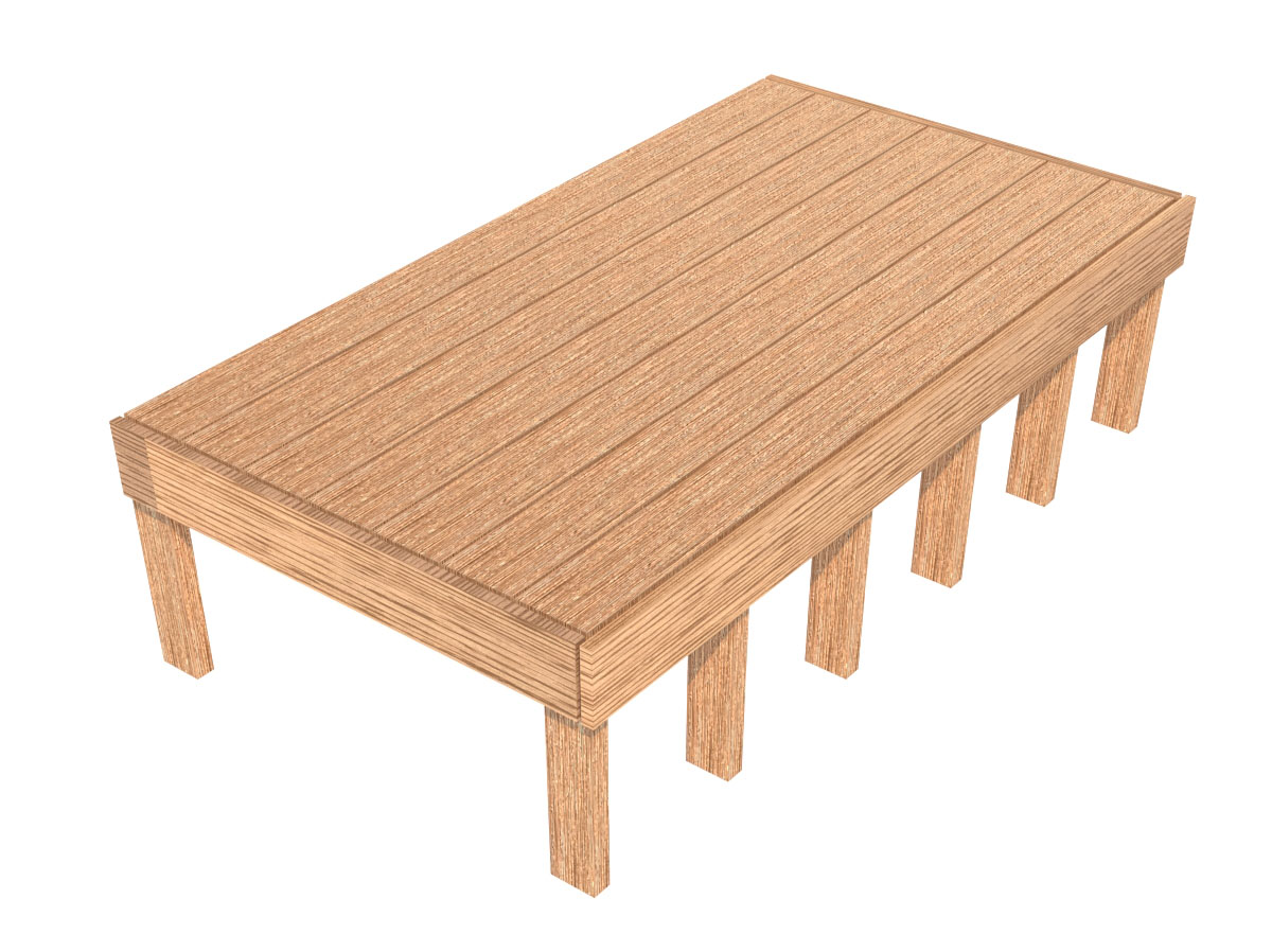 リブ付デッキ材セット